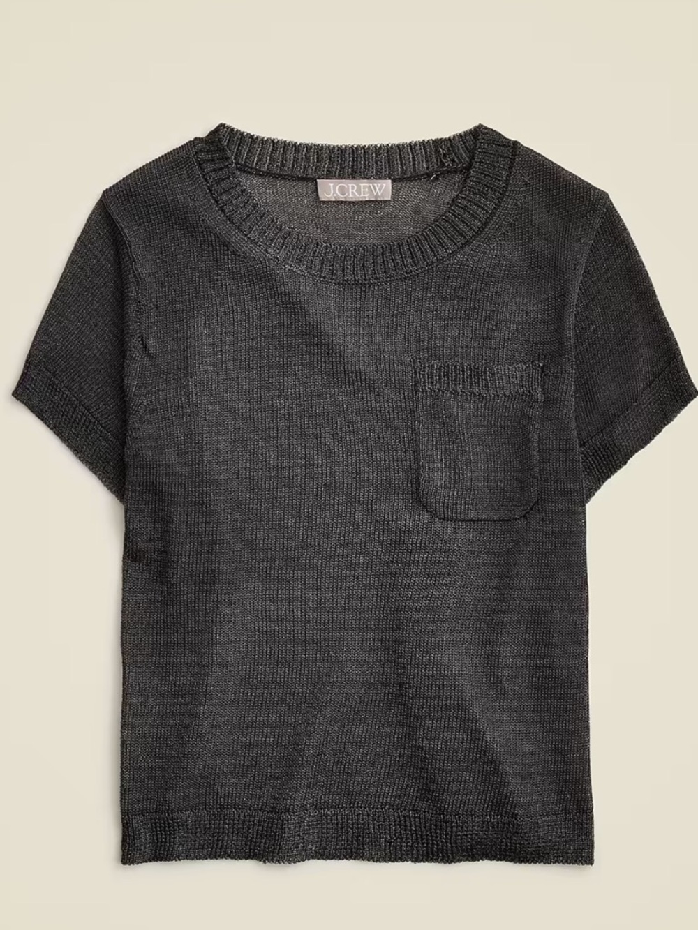 J. Crew sheer metallic sweater tee, NWT, M